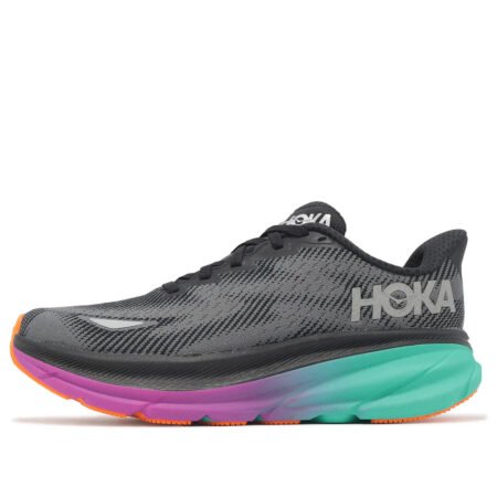 (WMNS) HOKA ONE ONE Clifton 9 Gore-Tex 'Black Electric Aqua' 1141490F-BCQ