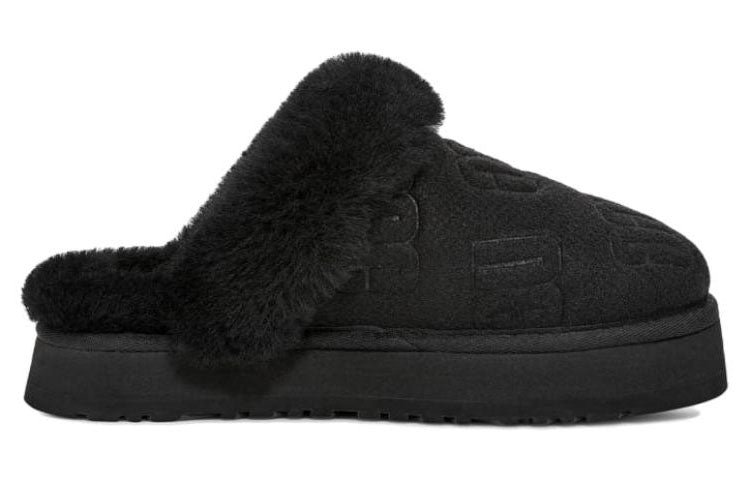 (WMNS) UGG Disquette Felted Slipper 'Black' 1143986-BLK - Image 3