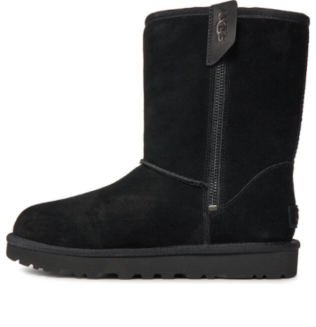 (WMNS) UGG Classic Short Bailey Zip Boot 'Black' 1144043-BLK