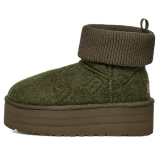 (WMNS) UGG Classic Mini Platform Felted 'Forest Night' 1144047-FRSN