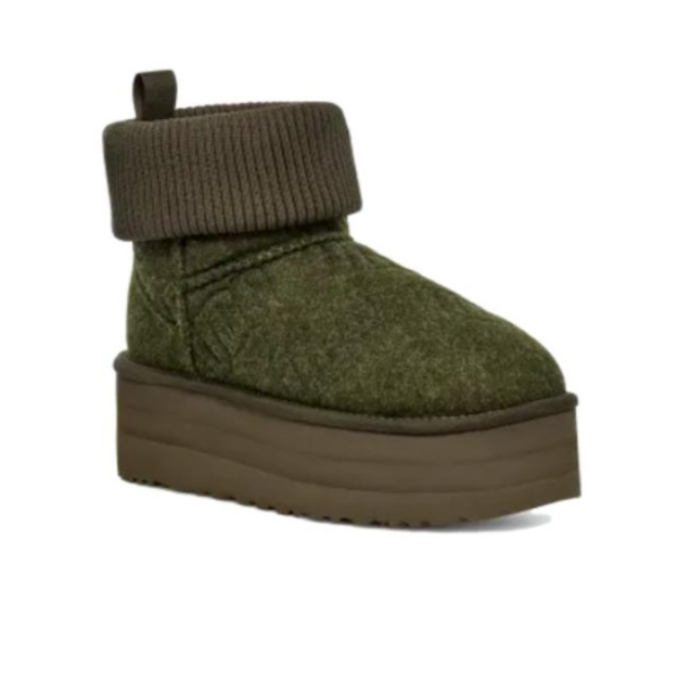 (WMNS) UGG Classic Mini Platform Felted 'Forest Night' 1144047-FRSN - Image 2