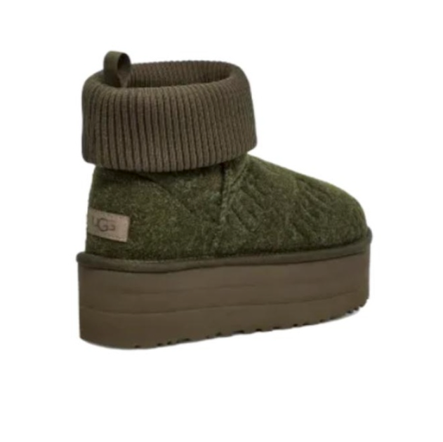 (WMNS) UGG Classic Mini Platform Felted 'Forest Night' 1144047-FRSN - Image 3