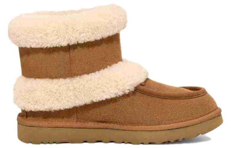 (WMNS) UGG Classic Ultra Mini Fluff 'Chestnut' 1145410-CHE - Image 3