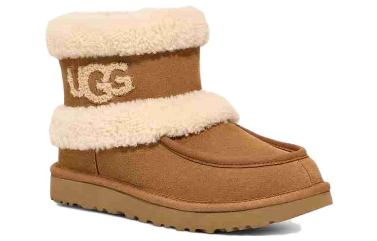 (WMNS) UGG Classic Ultra Mini Fluff 'Chestnut' 1145410-CHE - Image 4