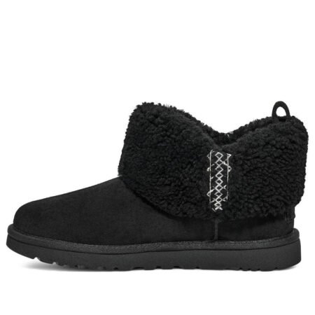 (WMNS) UGG Classic Ultra Mini Braid 'Black' 1151750-BLK
