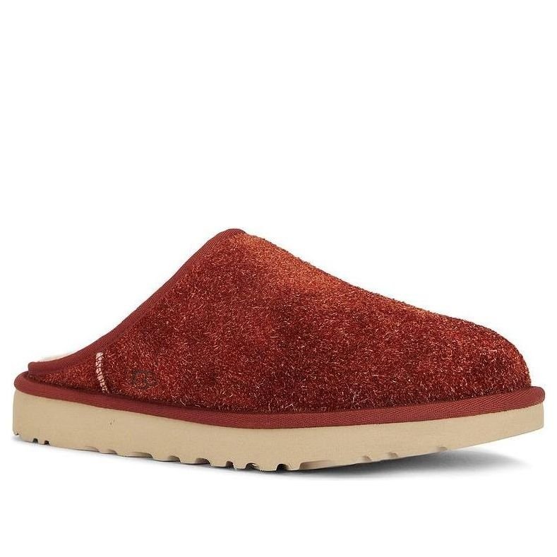 UGG Classic Slip-On Shaggy Suede Slipper 'Red Jasper' 1153104-RDJ - Image 3