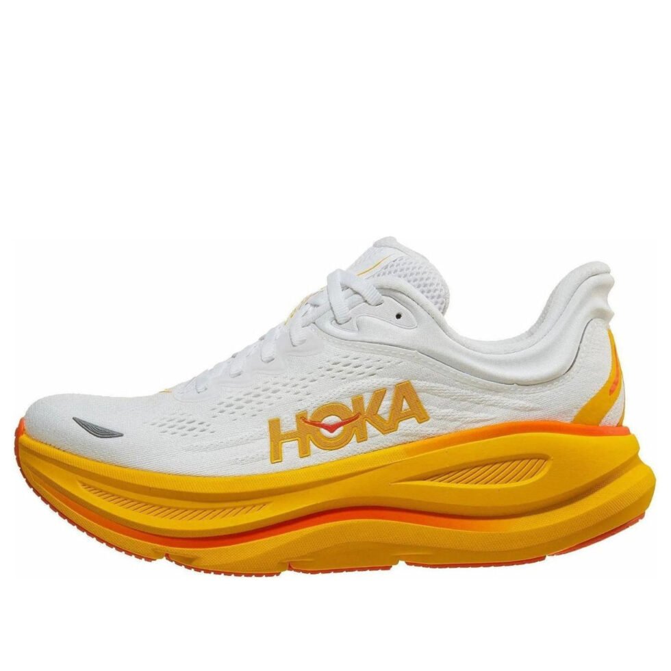(WMNS) HOKA ONE ONE Bondi 9 'White Orange' 1162012-FNF