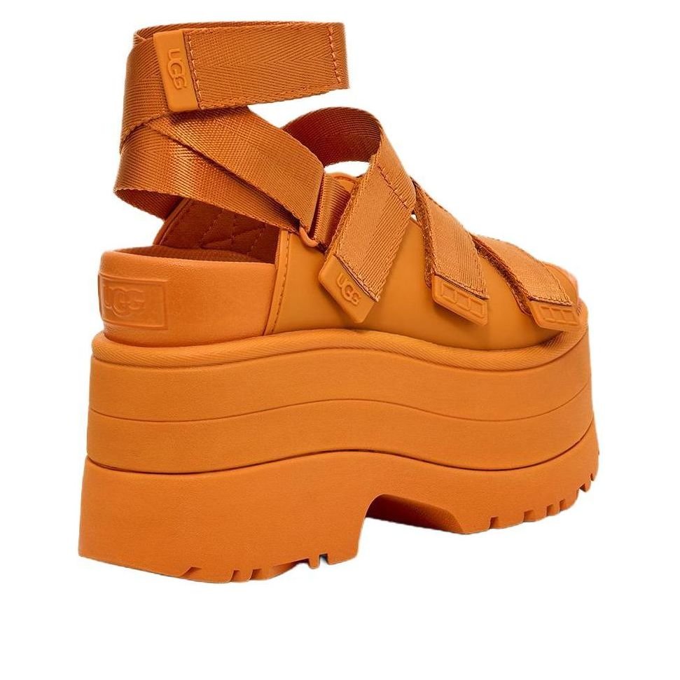 (WMNS) UGG GoldenRise Platform Sandals 'Dark Apricot' 1167431-DCT - Image 4