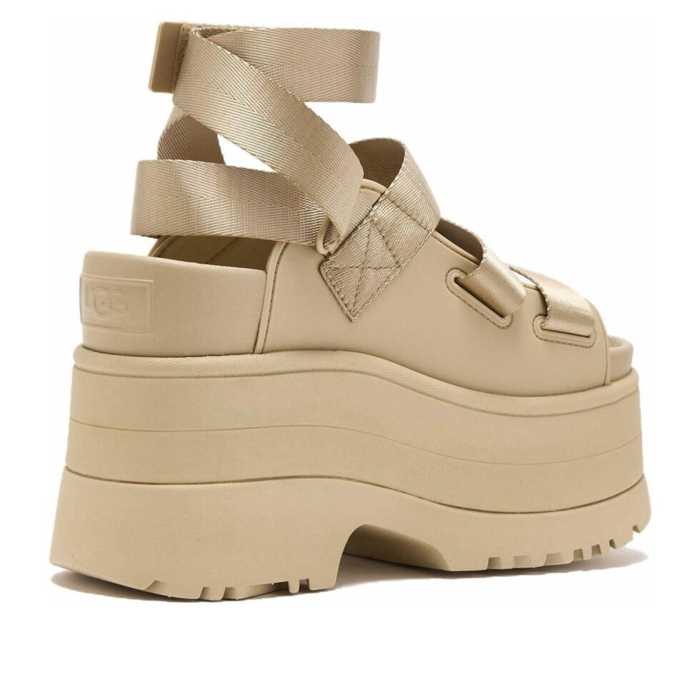 (WMNS) UGG GoldenRise Platform Sandals 'Mustard Seed' 1167431-MDSD - Image 3