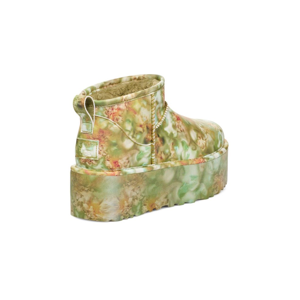 (WMNS) UGG Classic Ultra Mini Platform Boots 'Collina Strada Green Floral' 1170937-GRNF - Image 3
