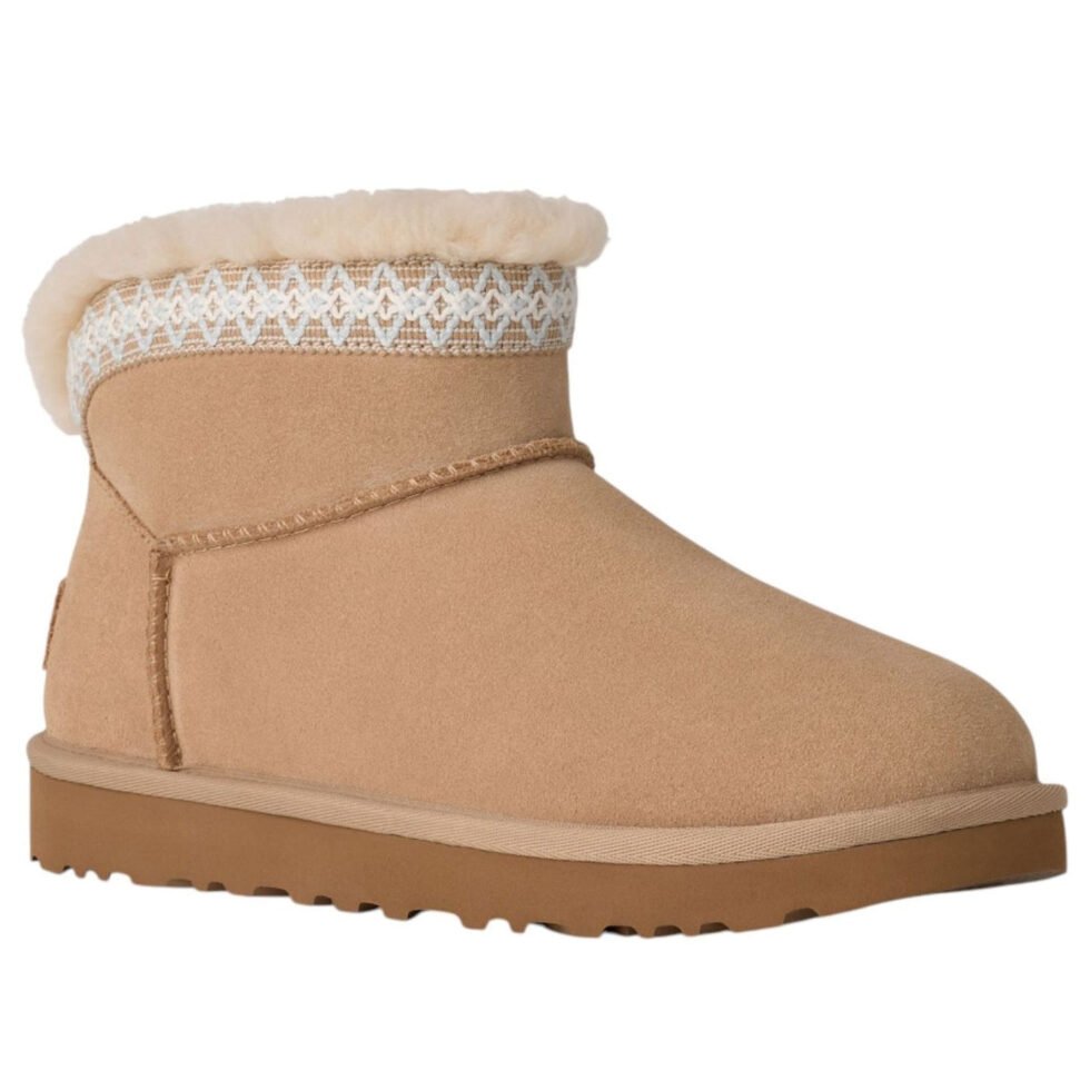 (WMNS) UGG Classic Ultra Mini Taslyn-Snow Boots 'Sand' 1174496-SAN - Image 2