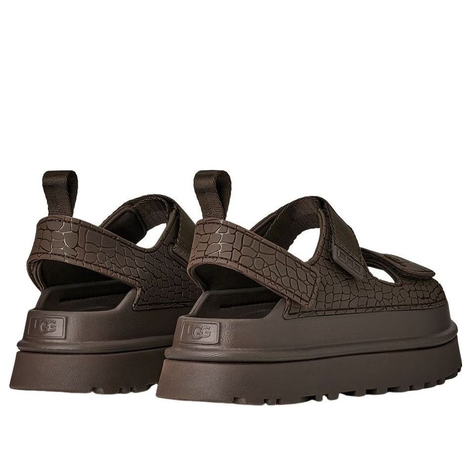 (WMNS) UGG GoldenGlow Embossed Sandals 'Dense Smoke' 1175311-DNSS - Image 3