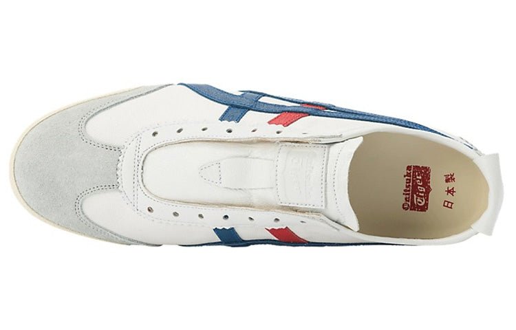 Onitsuka Tiger Mexico Slip-On Deluxe 'White Blue Red' 1181A145-100 - Image 4
