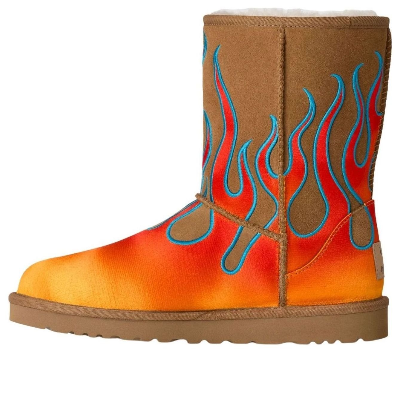 UGG x Jeremy Scott Classic Short Boot 'Flames Chestnut' 2025 1182671-CHE