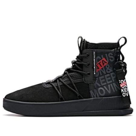ANTA Skateboarding Series Sneakers High 'Black Grey Red' 11918042-1