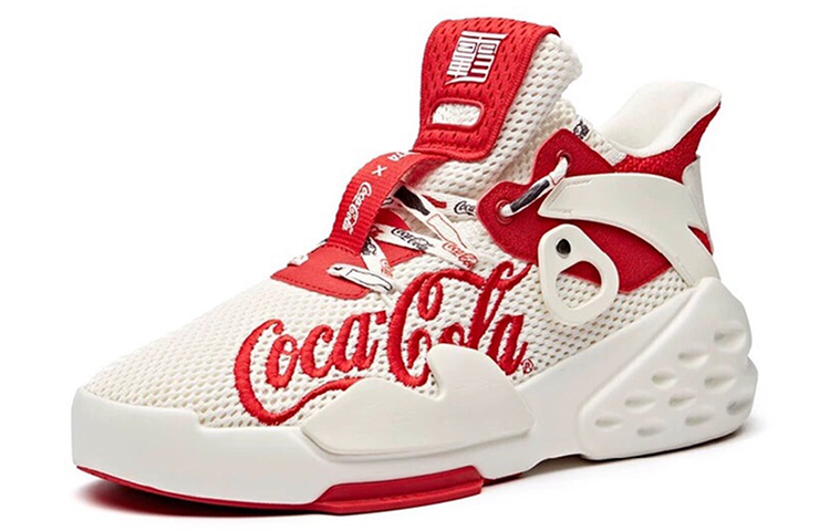 ANTA Sock Sneaker x Coca-Cola 'White Red' 11928088-9 - Image 3