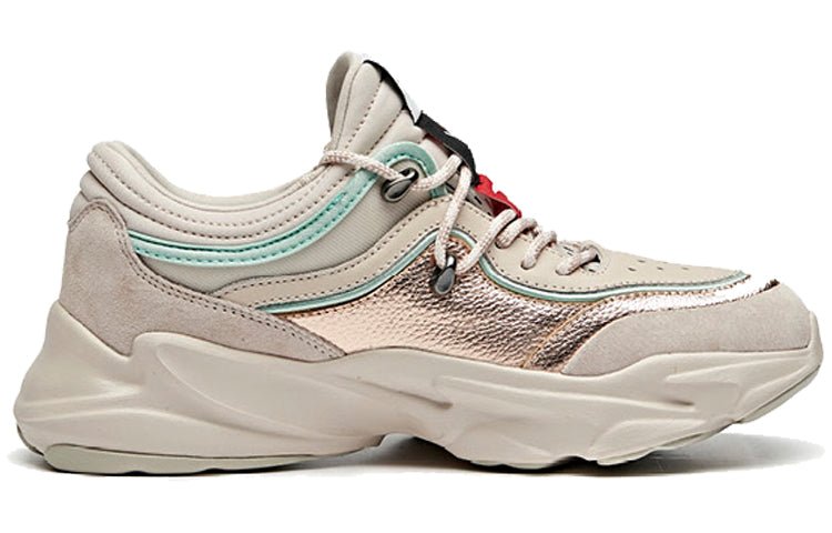(WMNS) ANTA x OC Life Series Sneakers 'Grey Gold Green' 121948886R-2 - Image 2