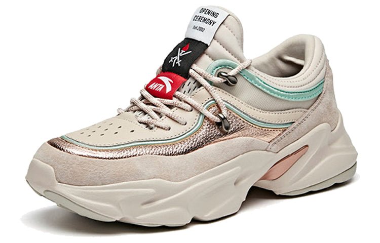 (WMNS) ANTA x OC Life Series Sneakers 'Grey Gold Green' 121948886R-2 - Image 3