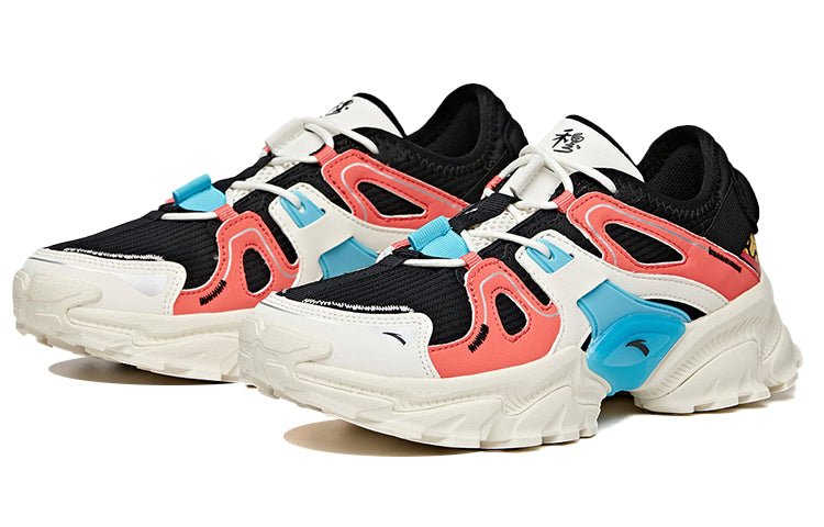 (WMNS) ANTA Outdoor Series Sneakers 'Black Red Blue' 122016601-5 - Image 2