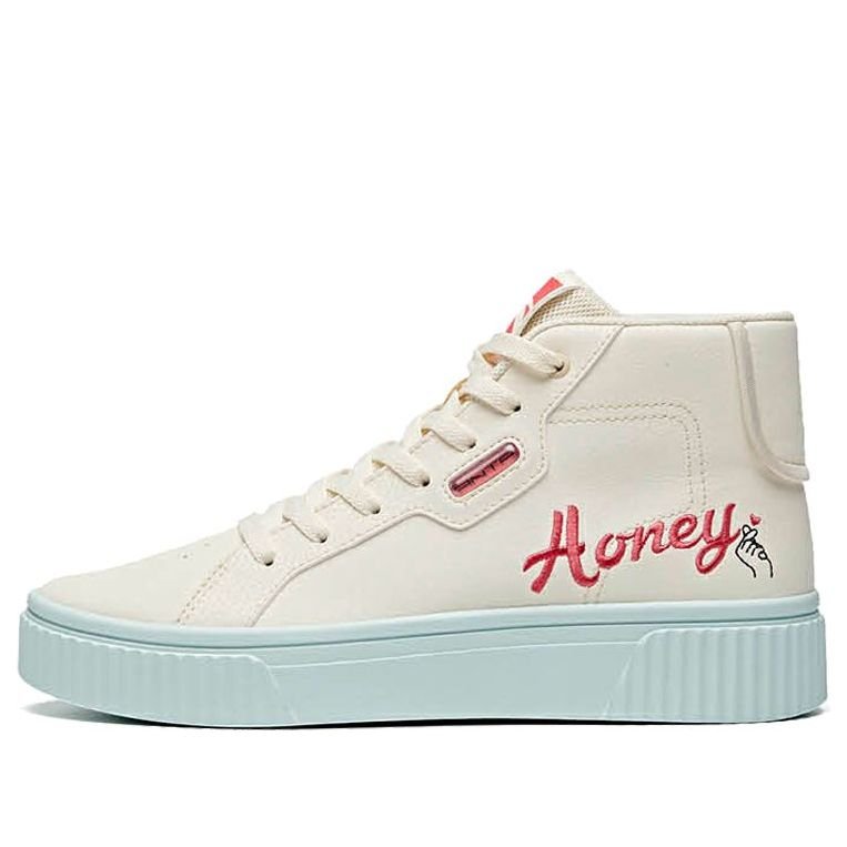 (WMNS) ANTA High Top Canvas Shoes 'Honey' 122018065-2