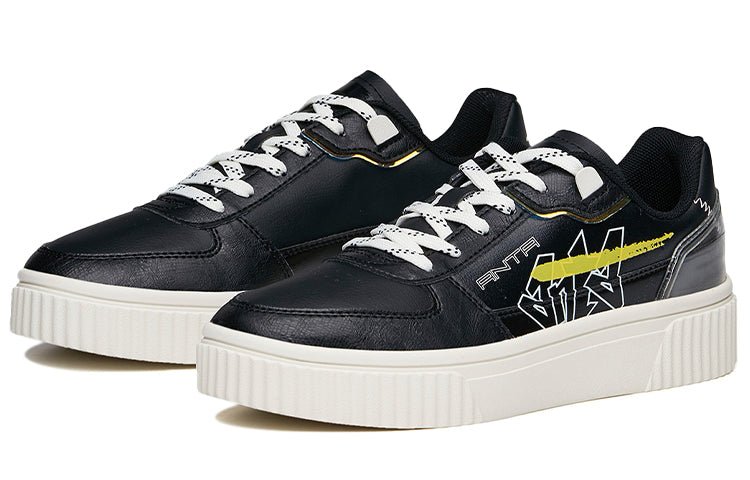 (WMNS) ANTA Life Series Sneakers 'Graffiti Black Yellow' 122028064-2 - Image 2