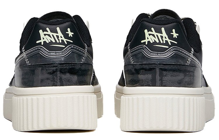(WMNS) ANTA Life Series Sneakers 'Graffiti Black Yellow' 122028064-2 - Image 4