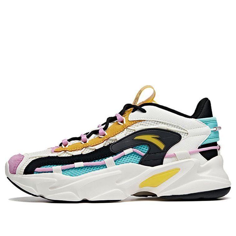 (WMNS) ANTA Life Series Sneakers 'White Yellow Green' 122028889-2
