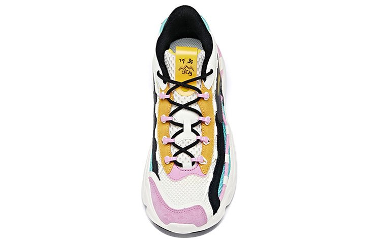 (WMNS) ANTA Life Series Sneakers 'White Yellow Green' 122028889-2 - Image 3