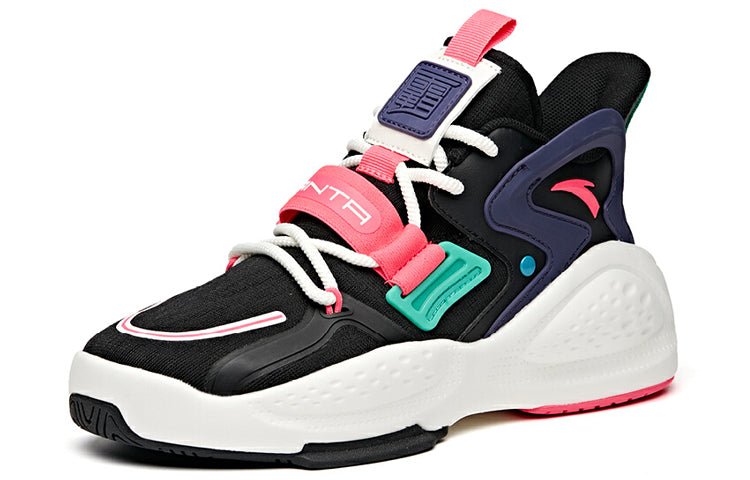 (WMNS) ANTA Life Life Series Sneakers 'Black Pink' 122038081-4 - Image 2