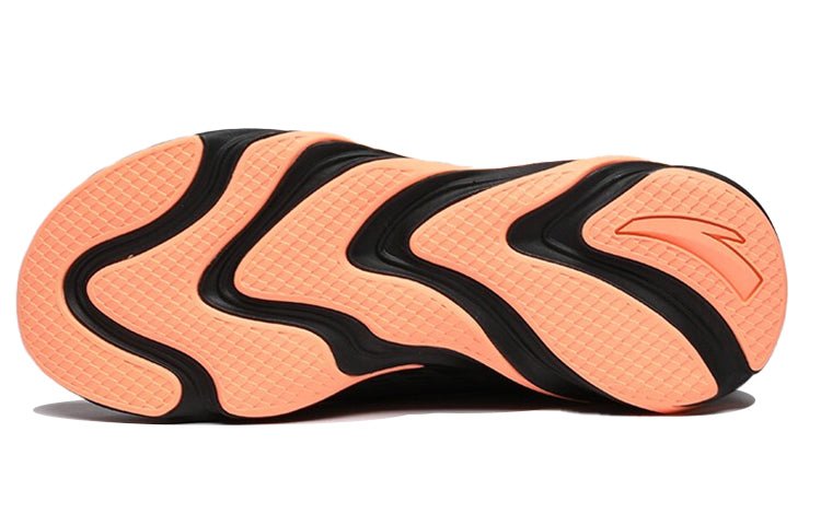 (WMNS) ANTA Leather Running Shoes 'Black Orange White' 122045522-6 - Image 5