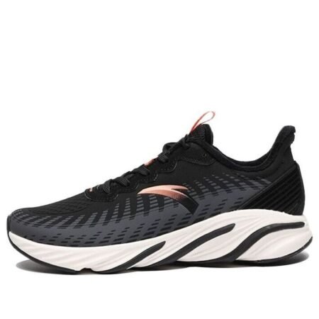 (WMNS) ANTA Leather Running Shoes 'Black Orange White' 122045522-7