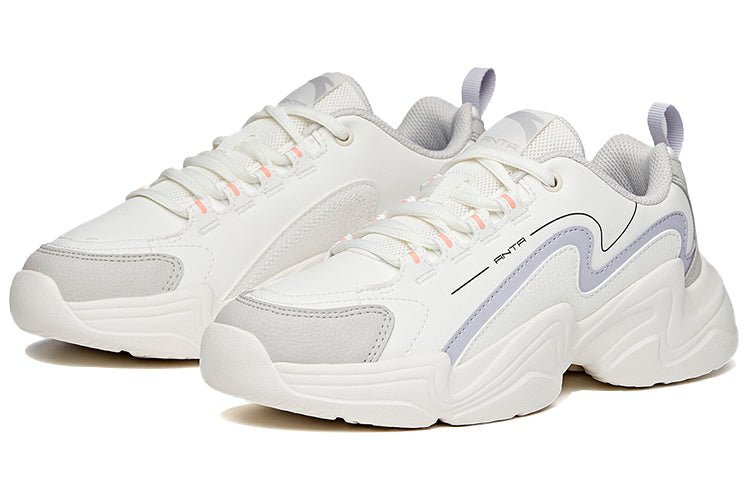 (WMNS) ANTA Life Series Sneakers 'White Purple' 122048881-1 - Image 2