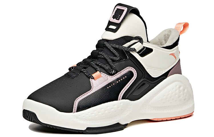 (WMNS) ANTA Overbearing Mid-Top 'Black White Pink' 122048903-4 - Image 2