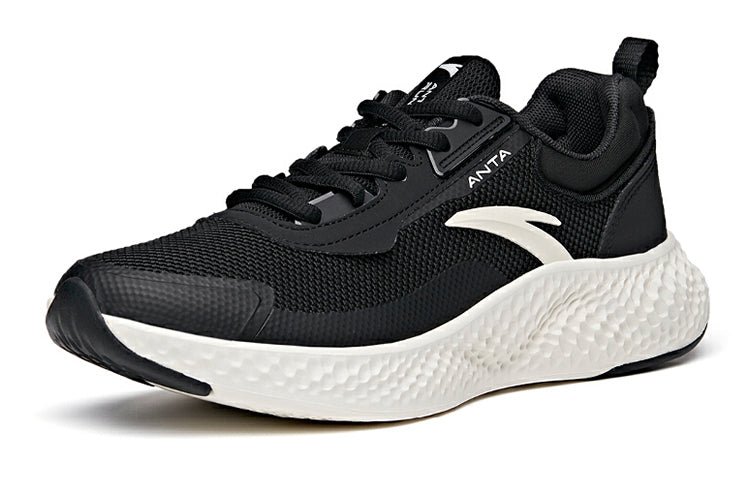 (WMNS) ANTA Running Series Sneakers 'Black Ivory White' 122115536S-4 - Image 2