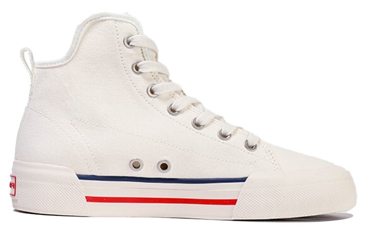 (WMNS) ANTA High Top Canvas Shoes 'Ivory Red' 122118665-1 - Image 2