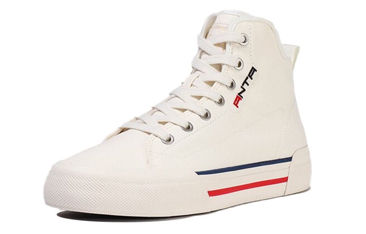 (WMNS) ANTA High Top Canvas Shoes 'Ivory Red' 122118665-1 - Image 3
