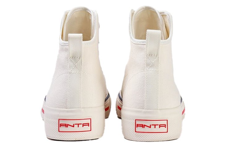 (WMNS) ANTA High Top Canvas Shoes 'Ivory Red' 122118665-1 - Image 5