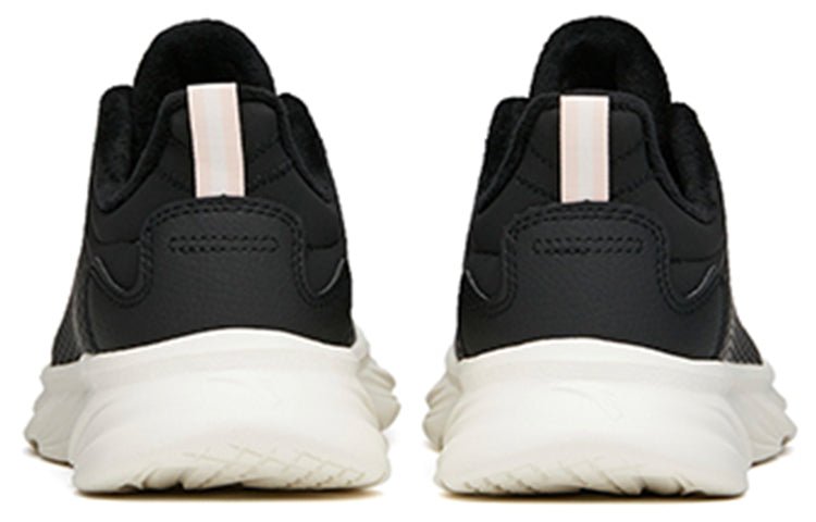 (WMNS) ANTA Running Series Sneakers Leather Fleeced 'Black White' 122145571-8 - Image 4