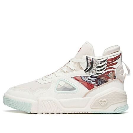 (WMNS) ANTA High Top Skateboarding Shoes 'White Red Blue' 122148088-7