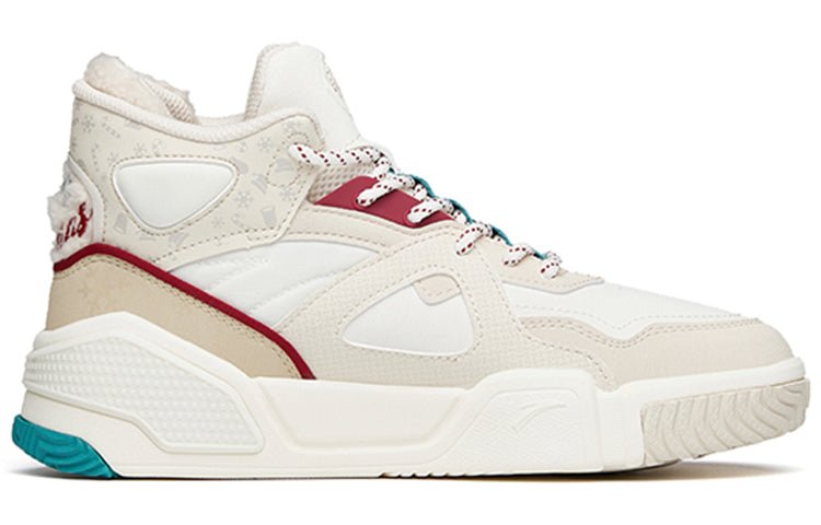 (WMNS) ANTA Life Series Sneakers High 'Flame Grey White Red' 122148088-8 - Image 2