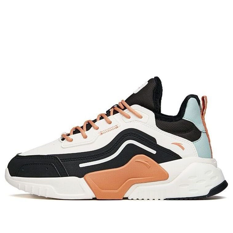 (WMNS) ANTA Leather Fleeced Running Shoes 'White Orange Black' 122148980-2