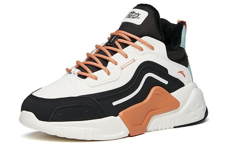 (WMNS) ANTA Leather Fleeced Running Shoes 'White Orange Black' 122148980-2 - Image 2