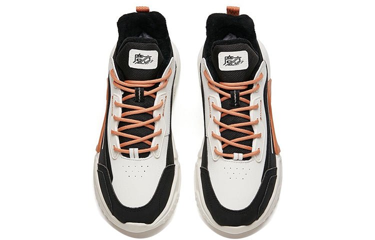(WMNS) ANTA Leather Fleeced Running Shoes 'White Orange Black' 122148980-2 - Image 3