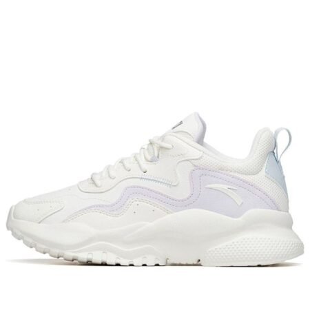 (WMNS) ANTA Life Collection Leather 'White Lilac Blue' 122218860-5