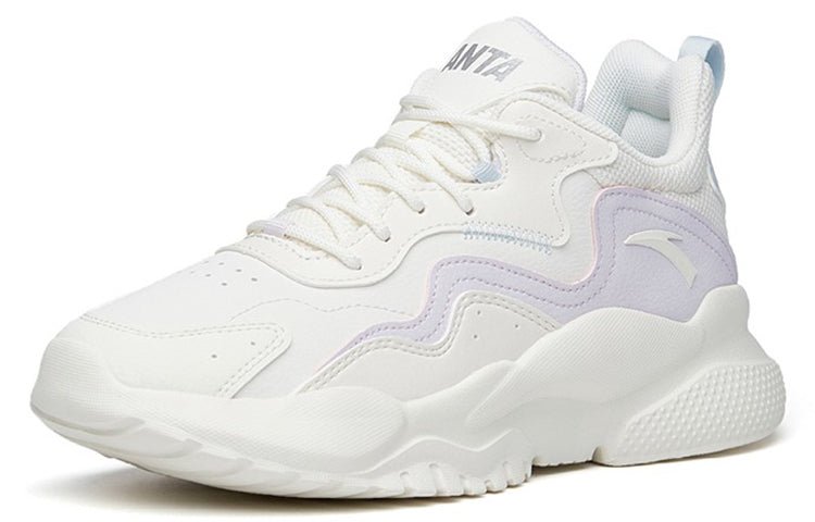 (WMNS) ANTA Life Collection Leather 'White Lilac Blue' 122218860-5 - Image 2