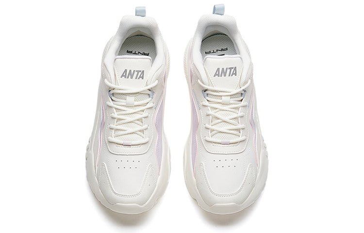 (WMNS) ANTA Life Collection Leather 'White Lilac Blue' 122218860-5 - Image 3