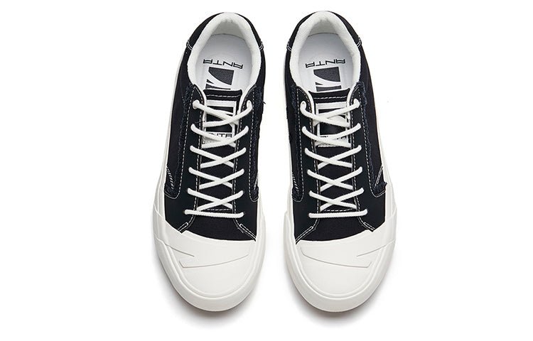 (WMNS) ANTA Life Series Sneakers Canvas 'Black White' 122228077S-2 - Image 3