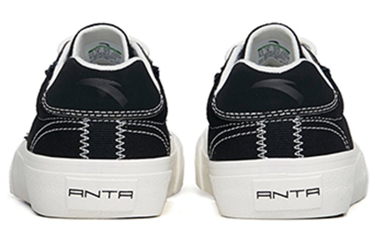 (WMNS) ANTA Life Series Sneakers Canvas 'Black White' 122228077S-2 - Image 4