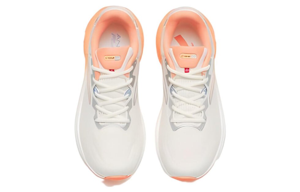 (WMNS) ANTA C100 Low 'White Orange Silver' 122245586-1 - Image 4