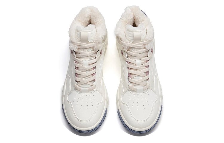 (WMNS) ANTA High-Top Skateboard Sneakers 'White Grey Flame' 122248990R-1 - Image 4